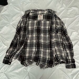 Mossimo Supply Co. Women’s Black and White Plaid Shirt